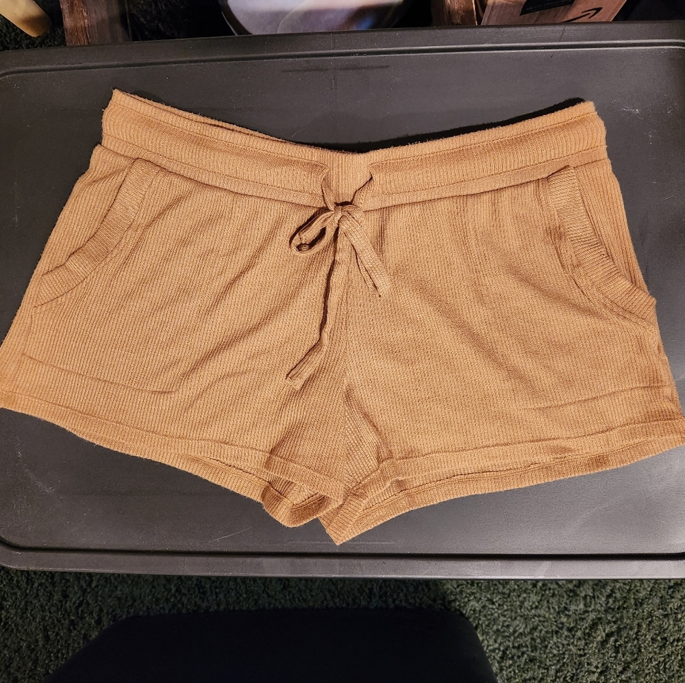 Womens Brown Pajama Shorts